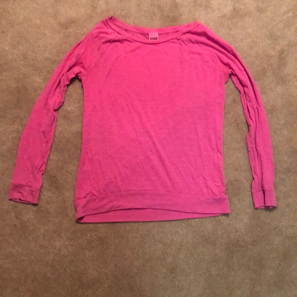 Hot pink long sleeve tee